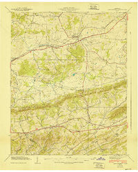 New Market Tennessee Historical topographic map, 1:24000 scale, 7.5 X 7.5 Minute, Year 1940