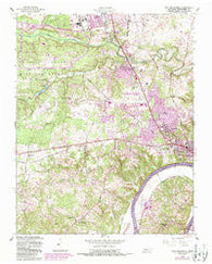 New Providence Tennessee Historical topographic map, 1:24000 scale, 7.5 X 7.5 Minute, Year 1957