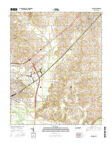 Newbern Tennessee Current topographic map, 1:24000 scale, 7.5 X 7.5 Minute, Year 2016