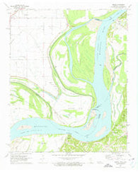 Nodena Arkansas Historical topographic map, 1:24000 scale, 7.5 X 7.5 Minute, Year 1972
