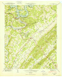 Norris Tennessee Historical topographic map, 1:24000 scale, 7.5 X 7.5 Minute, Year 1941