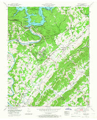Norris Tennessee Historical topographic map, 1:24000 scale, 7.5 X 7.5 Minute, Year 1952