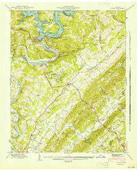 Norris Tennessee Historical topographic map, 1:24000 scale, 7.5 X 7.5 Minute, Year 1941