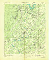 Norris Dam Tennessee Historical topographic map, 1:48000 scale, 15 X 15 Minute, Year 1936