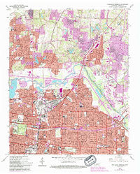 Northeast Memphis Tennessee Historical topographic map, 1:24000 scale, 7.5 X 7.5 Minute, Year 1965