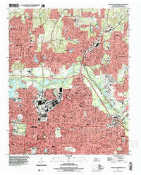 Northeast Memphis Tennessee Historical topographic map, 1:24000 scale, 7.5 X 7.5 Minute, Year 1997