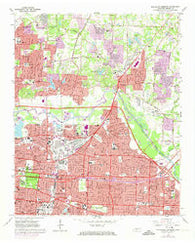 Northeast Memphis Tennessee Historical topographic map, 1:24000 scale, 7.5 X 7.5 Minute, Year 1965