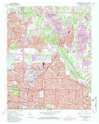 Northeast Memphis Tennessee Historical topographic map, 1:24000 scale, 7.5 X 7.5 Minute, Year 1965