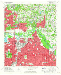 Northeast Memphis Tennessee Historical topographic map, 1:24000 scale, 7.5 X 7.5 Minute, Year 1965