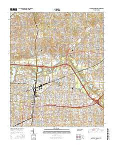 Northeast Memphis Tennessee Current topographic map, 1:24000 scale, 7.5 X 7.5 Minute, Year 2016
