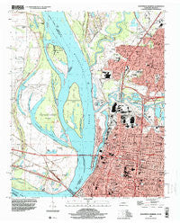 Northwest Memphis Tennessee Historical topographic map, 1:24000 scale, 7.5 X 7.5 Minute, Year 1997