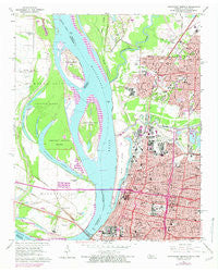 Northwest Memphis Tennessee Historical topographic map, 1:24000 scale, 7.5 X 7.5 Minute, Year 1965
