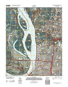 Northwest Memphis Tennessee Historical topographic map, 1:24000 scale, 7.5 X 7.5 Minute, Year 2011