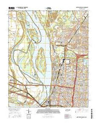 Northwest Memphis Tennessee Current topographic map, 1:24000 scale, 7.5 X 7.5 Minute, Year 2016