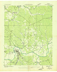 Nunnelly Tennessee Historical topographic map, 1:24000 scale, 7.5 X 7.5 Minute, Year 1936