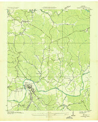 Nunnelly Tennessee Historical topographic map, 1:24000 scale, 7.5 X 7.5 Minute, Year 1936