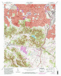 Oak Hill Tennessee Historical topographic map, 1:24000 scale, 7.5 X 7.5 Minute, Year 1968