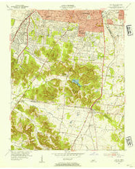 Oak Hill Tennessee Historical topographic map, 1:24000 scale, 7.5 X 7.5 Minute, Year 1953