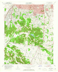 Oak Hill Tennessee Historical topographic map, 1:24000 scale, 7.5 X 7.5 Minute, Year 1953