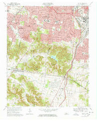 Oak Hill Tennessee Historical topographic map, 1:24000 scale, 7.5 X 7.5 Minute, Year 1968