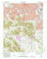Oak Hill Tennessee Historical topographic map, 1:24000 scale, 7.5 X 7.5 Minute, Year 1968