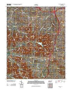 Oak Hill Tennessee Historical topographic map, 1:24000 scale, 7.5 X 7.5 Minute, Year 2010