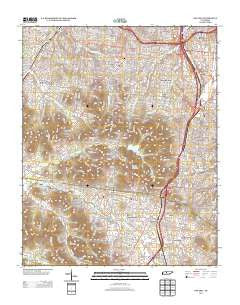 Oak Hill Tennessee Historical topographic map, 1:24000 scale, 7.5 X 7.5 Minute, Year 2013