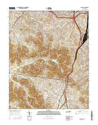 Oak Hill Tennessee Current topographic map, 1:24000 scale, 7.5 X 7.5 Minute, Year 2016