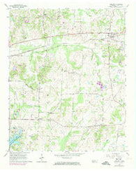 Oakland Tennessee Historical topographic map, 1:24000 scale, 7.5 X 7.5 Minute, Year 1965