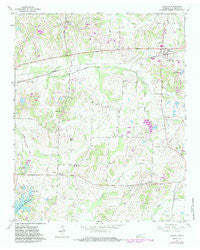 Oakland Tennessee Historical topographic map, 1:24000 scale, 7.5 X 7.5 Minute, Year 1965