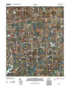 Oakland Tennessee Historical topographic map, 1:24000 scale, 7.5 X 7.5 Minute, Year 2010