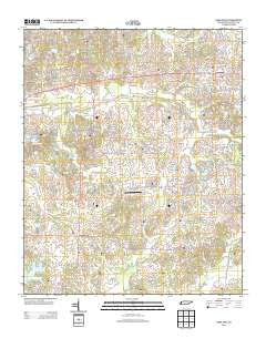 Oakland Tennessee Historical topographic map, 1:24000 scale, 7.5 X 7.5 Minute, Year 2013