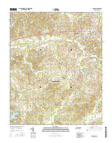 Oakland Tennessee Current topographic map, 1:24000 scale, 7.5 X 7.5 Minute, Year 2016