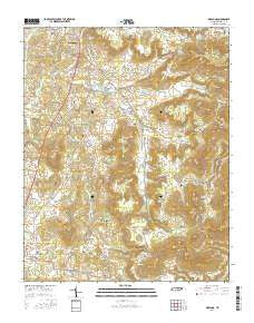 Okalona Tennessee Current topographic map, 1:24000 scale, 7.5 X 7.5 Minute, Year 2016