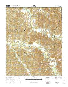 Olivehill Tennessee Current topographic map, 1:24000 scale, 7.5 X 7.5 Minute, Year 2016