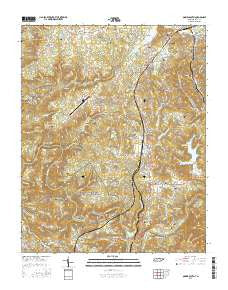 Oneida South Tennessee Current topographic map, 1:24000 scale, 7.5 X 7.5 Minute, Year 2016