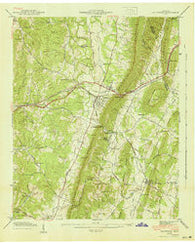 Ooltewah Tennessee Historical topographic map, 1:24000 scale, 7.5 X 7.5 Minute, Year 1941