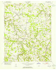 Orlinda Tennessee Historical topographic map, 1:24000 scale, 7.5 X 7.5 Minute, Year 1953