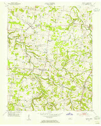 Orlinda Tennessee Historical topographic map, 1:24000 scale, 7.5 X 7.5 Minute, Year 1953
