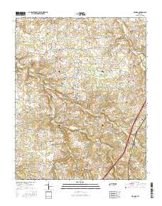 Orlinda Tennessee Current topographic map, 1:24000 scale, 7.5 X 7.5 Minute, Year 2016