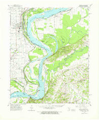 Osceola Arkansas Historical topographic map, 1:62500 scale, 15 X 15 Minute, Year 1963