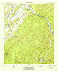 Oswald Dome Tennessee Historical topographic map, 1:24000 scale, 7.5 X 7.5 Minute, Year 1937