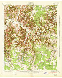 Ovoca Tennessee Historical topographic map, 1:24000 scale, 7.5 X 7.5 Minute, Year 1941