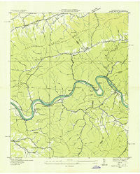 Paint Rock North Carolina Historical topographic map, 1:24000 scale, 7.5 X 7.5 Minute, Year 1935
