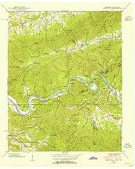 Paint Rock North Carolina Historical topographic map, 1:24000 scale, 7.5 X 7.5 Minute, Year 1940