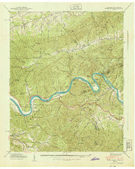Paint Rock North Carolina Historical topographic map, 1:24000 scale, 7.5 X 7.5 Minute, Year 1940