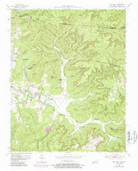 Pall Mall Tennessee Historical topographic map, 1:24000 scale, 7.5 X 7.5 Minute, Year 1954