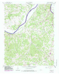 Palmyra Tennessee Historical topographic map, 1:24000 scale, 7.5 X 7.5 Minute, Year 1958