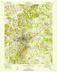 Paris Tennessee Historical topographic map, 1:24000 scale, 7.5 X 7.5 Minute, Year 1950