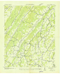 Pattie Gap Tennessee Historical topographic map, 1:24000 scale, 7.5 X 7.5 Minute, Year 1936
